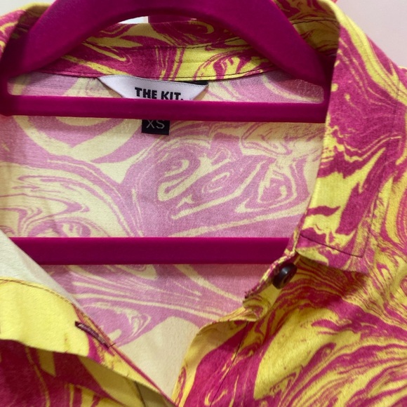 NWOT THE KNIT Zoe Shirt | Citrus Swirl - Picture 6 of 8